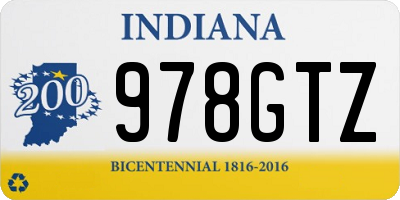 IN license plate 978GTZ