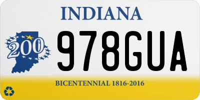 IN license plate 978GUA
