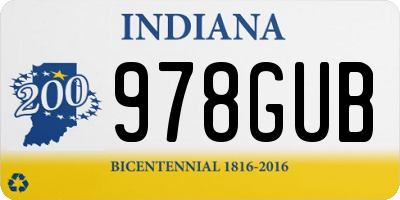 IN license plate 978GUB