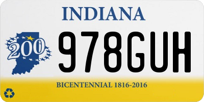 IN license plate 978GUH