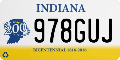 IN license plate 978GUJ