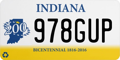 IN license plate 978GUP