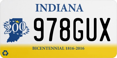 IN license plate 978GUX