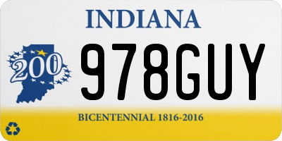 IN license plate 978GUY