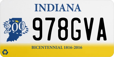 IN license plate 978GVA