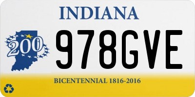 IN license plate 978GVE