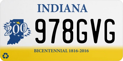 IN license plate 978GVG