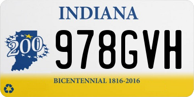 IN license plate 978GVH