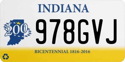 IN license plate 978GVJ