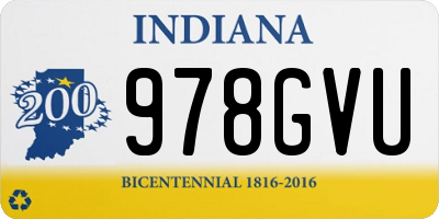 IN license plate 978GVU