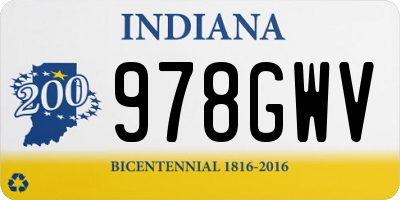 IN license plate 978GWV