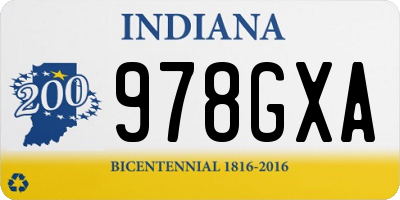IN license plate 978GXA