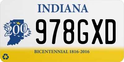 IN license plate 978GXD