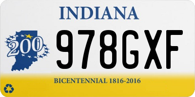 IN license plate 978GXF