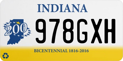 IN license plate 978GXH