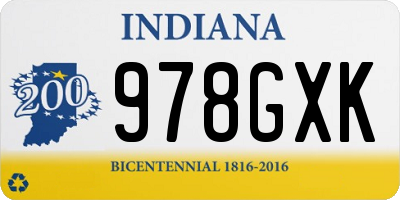 IN license plate 978GXK