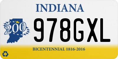 IN license plate 978GXL