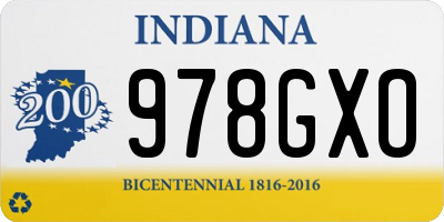 IN license plate 978GXO