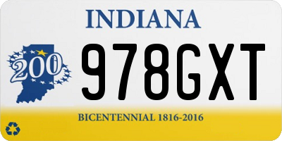 IN license plate 978GXT