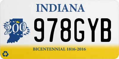 IN license plate 978GYB