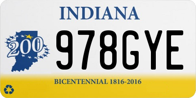 IN license plate 978GYE
