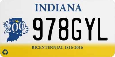 IN license plate 978GYL