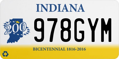 IN license plate 978GYM