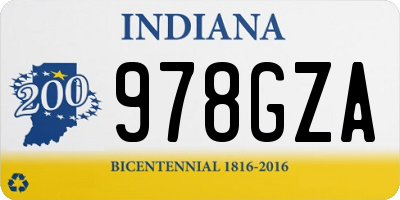 IN license plate 978GZA