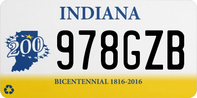 IN license plate 978GZB