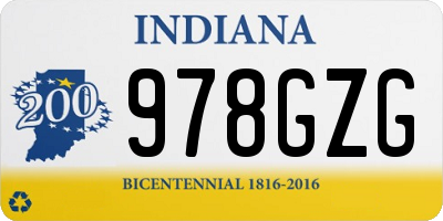 IN license plate 978GZG