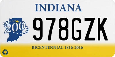 IN license plate 978GZK