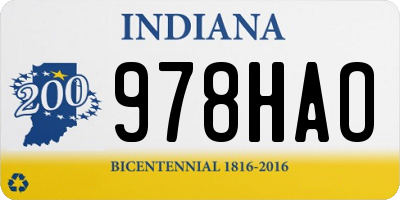 IN license plate 978HAO