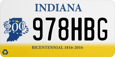 IN license plate 978HBG