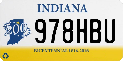 IN license plate 978HBU