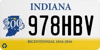 IN license plate 978HBV