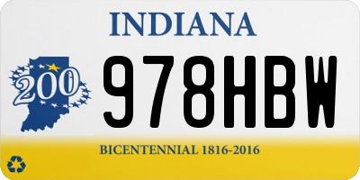 IN license plate 978HBW