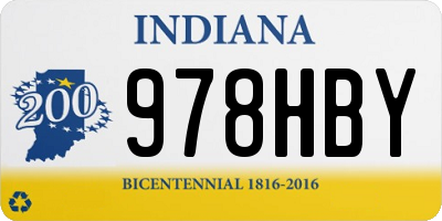 IN license plate 978HBY