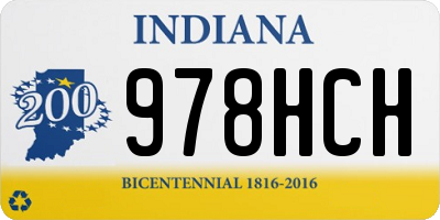 IN license plate 978HCH
