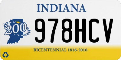 IN license plate 978HCV