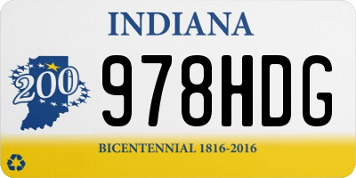 IN license plate 978HDG