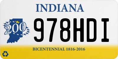 IN license plate 978HDI