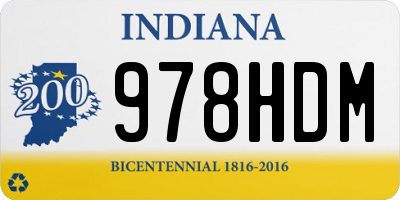 IN license plate 978HDM