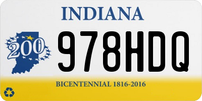 IN license plate 978HDQ