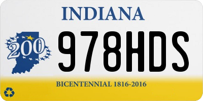 IN license plate 978HDS
