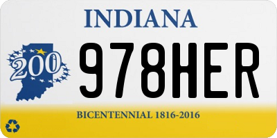 IN license plate 978HER