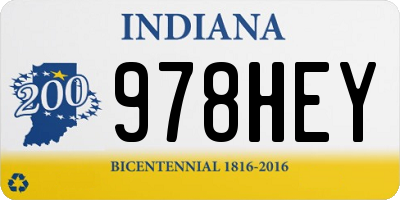 IN license plate 978HEY