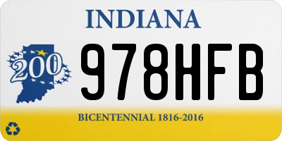 IN license plate 978HFB