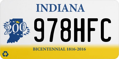 IN license plate 978HFC