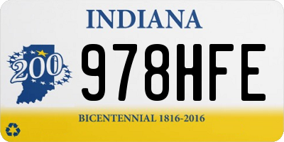 IN license plate 978HFE