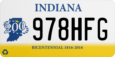 IN license plate 978HFG